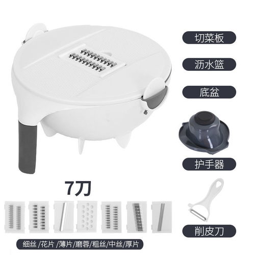 多功能切菜神器廚房用品土豆絲切絲器家用刨絲擦絲器切片器瀝水籃