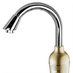 飛羽fy 08qx1x 34 曲線靴小彎 電熱水龍頭 香檳金 下進水 即熱式電熱水器熱水器產(chǎn)品圖片2